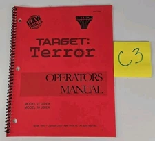 TARGET: TERROR - Arcade Game Manual - RAW THRILLS - OEM Original - Coin Op