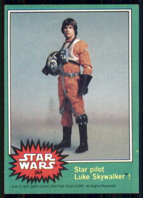 1977 Topps Star Wars #264b Star pilot Luke Skywalker
