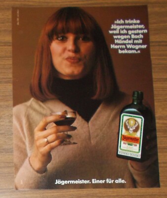 Seltene Werbung JÄGERMEISTER - Einer für alle #1781 Bach Händel Wagner 1980