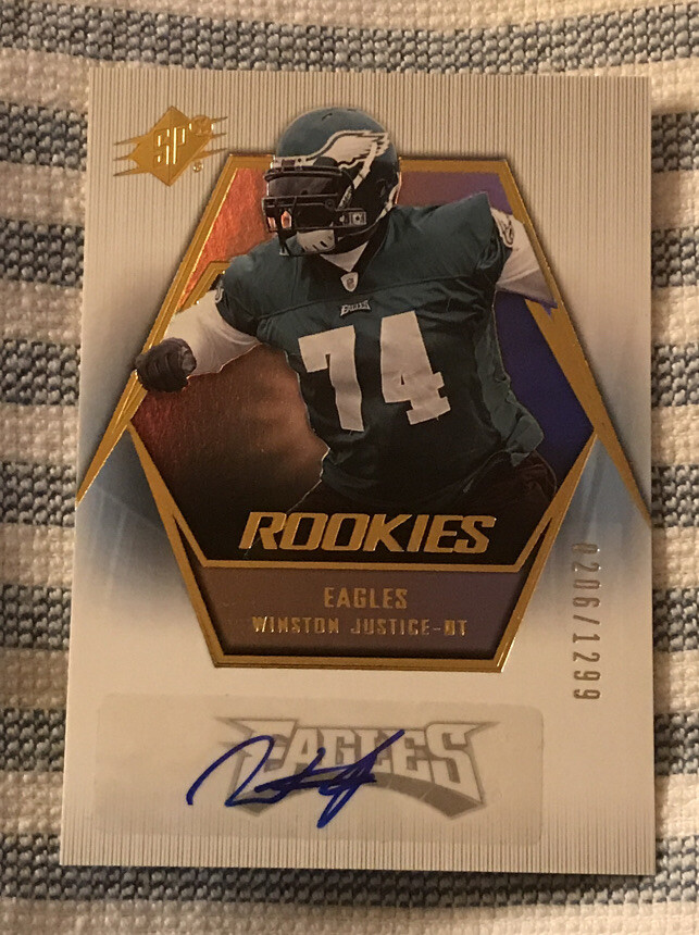 Winston Justice Spx #178 Autograph
