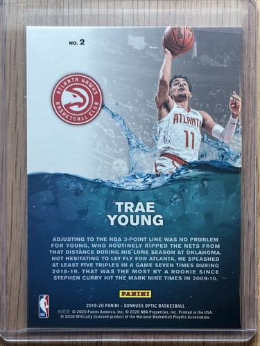 2019-20 DONRUSS OPTIC - TRAE YOUNG - SPLASH SILVER HOLO #2 HAWKS - Picture 2 of 2