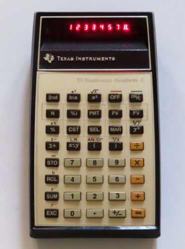 Calculadora electrónica de colección Texas Instruments TI Business Analyst-I — ¡Funciona!