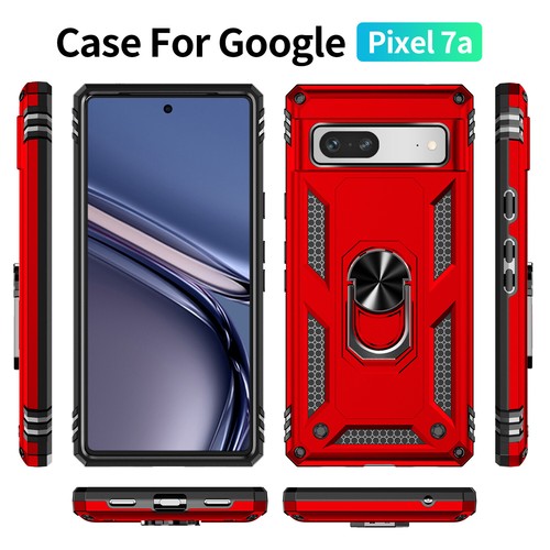 For Google Pixel 7 / 7A / 7 Pro Ring Case Magnetic Support Metal Kickstand Cover - 第 27/42 張圖片
