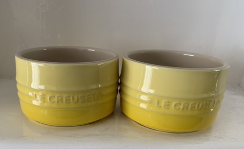 2 X Le Creuset Stoneware Stackable Ramekin Baking - Soleil (New) - Picture 2 of 6