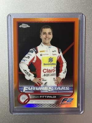 Enzo Fittipaldi Charouz Topps Chrom F1 2022 ZUKUNFTSSTERNE ORANGE PRIZM ROOKIE
