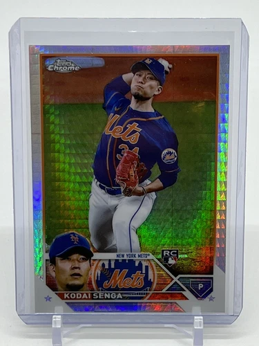 2023 Topps Chrome Baseball Kodai Senga Rookie RC Prizm Refractor New York Mets