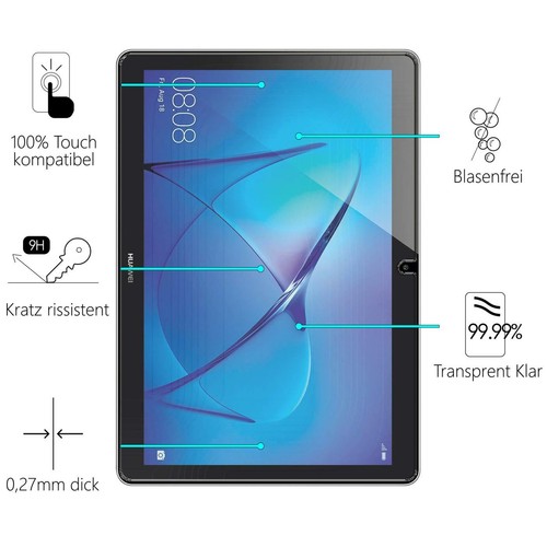 Film Pour Huawei MediaPad T3 10 Verre de Protection Affichage - Photo 2/6