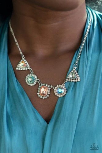 Paparazzi POSH PARTY AVENUE multi IRIDESCENT necklace