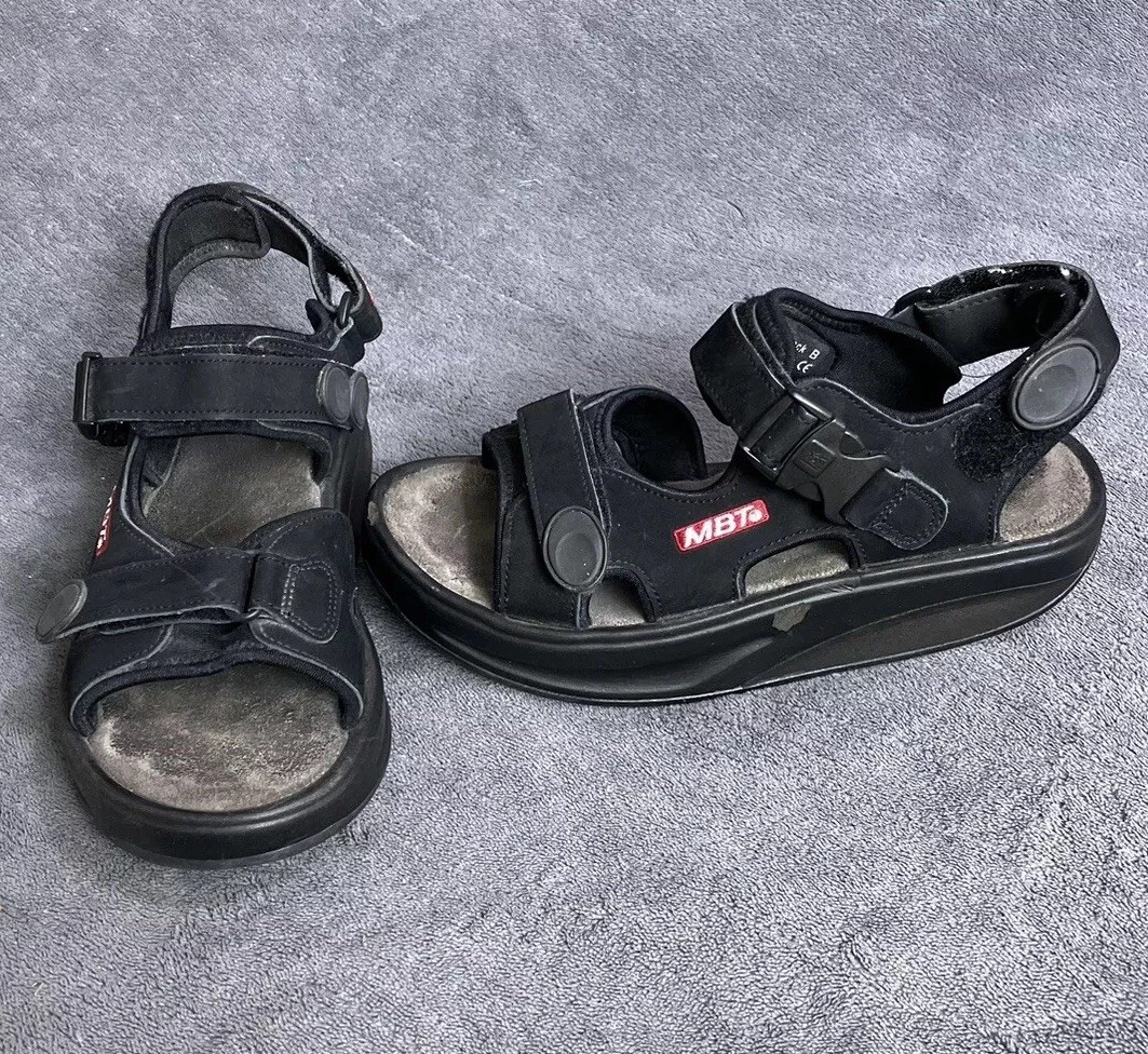 MBT Kissumu Black C Men\'s Hook & Loop Open-Toe Sport Sandals Size 40/8 MBT USA Official Store | Men main image 3