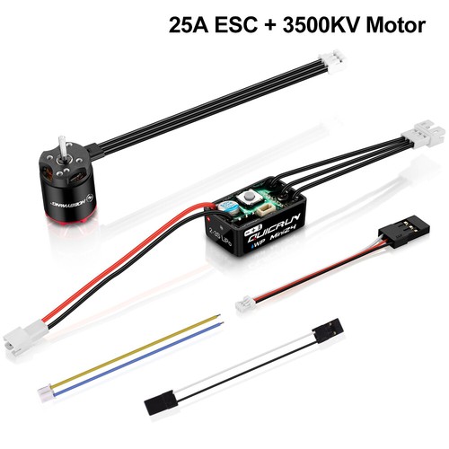 Motor Hobbywing Quicrun WP-MINI24 25A ESC 1621SL 3500KV para coche sobre orugas 1/24 - Imagen 27 de 27