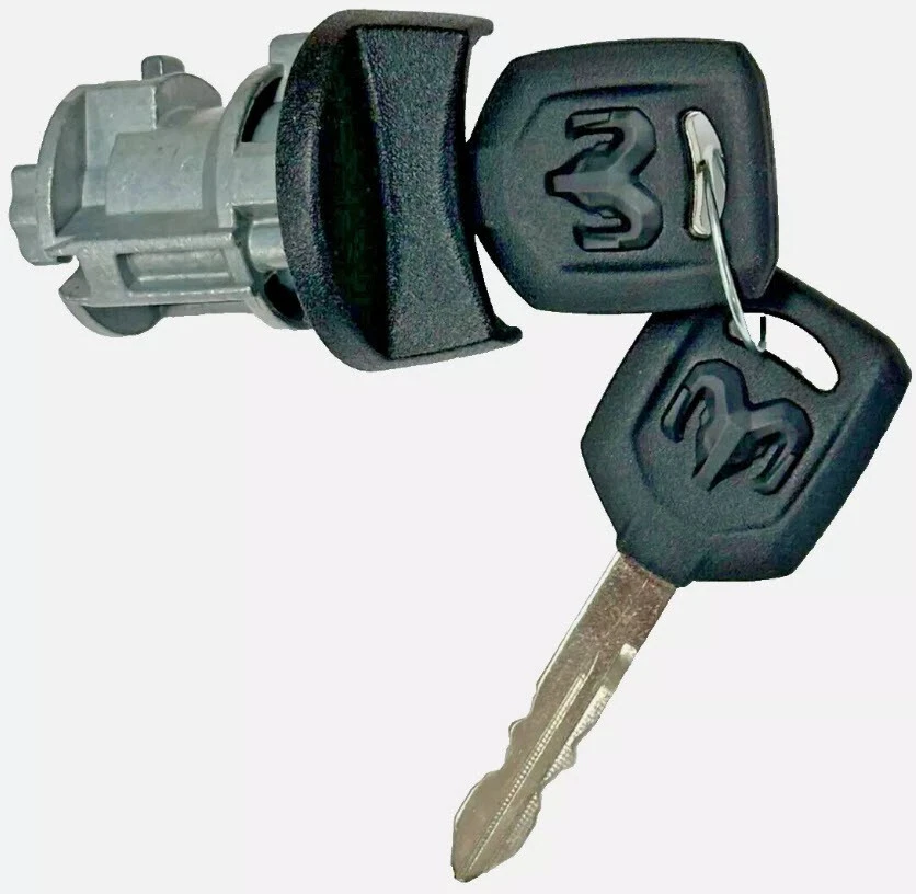 Cilindro de bloqueo de interruptor de encendido Dodge y juego de vasos de bloqueo de 2 puertas con 2 llaves con logotipo Ram Foto 4 de 4