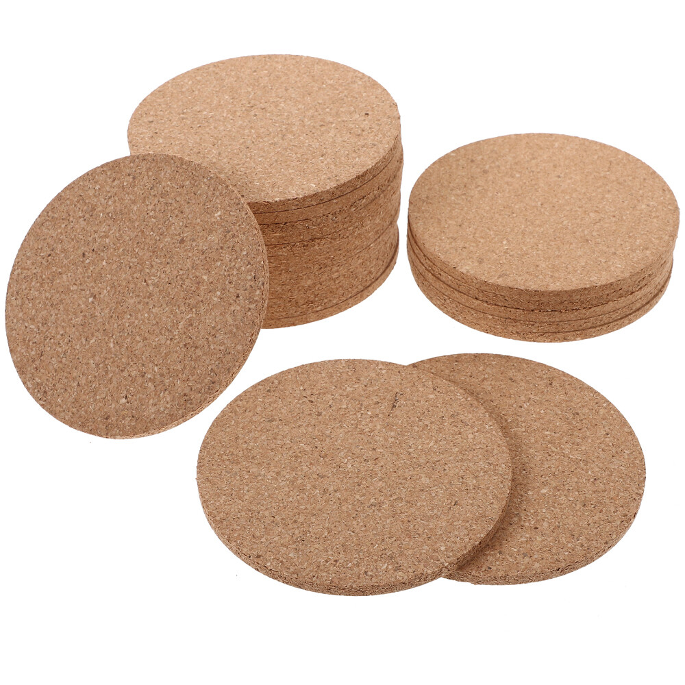 20 Pcs Kitchen Hot Plate Coaster Cork Office Drink Coasters Cup Mat for