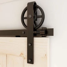 4ft-20ft Steel Sliding Barn Door Hardware Closet Track Kit for Single Wood Door