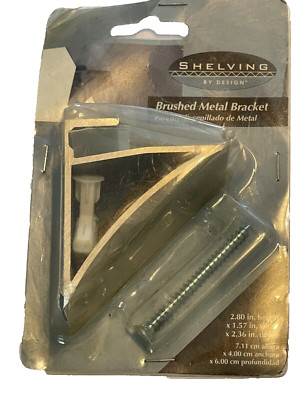 Brushed Metal Shelf Support Bracket