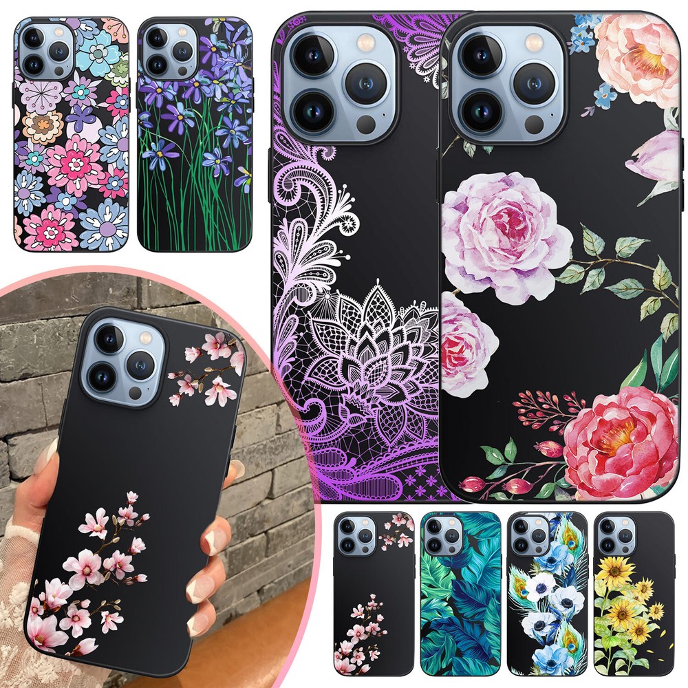 Blossom Soft Phone Case Flexible Cover For Apple iPhone 15 Pro Max 14 13 12 11 8