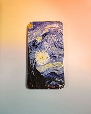 Kleine Blechdose mit Van Gogh inspiriertem Design (Sternennacht) 17x9x1,5 cm