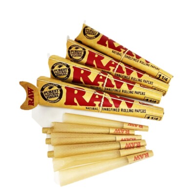 does raw cones contain tobacco Black Classic Slow Burning Pre-Rolled 1-1/4 Packed Inside a RAW Metal Tin Container with Packing Tubes | 20 Pack RAW Classic Cones - Mr.
