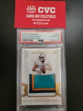 STOLEN! 2020 Flawless Football Tua Tagovailoa  Rc Patch 14/25 Dolphins PSA 10 