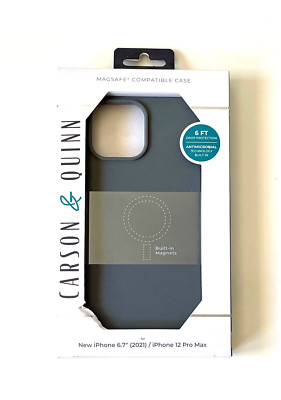Carson & Quinn iPhone 6.7'' Case 2021 12 Pro Max Solid Gray Magsafe Compatible