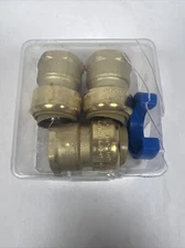 Pack of 3 SUNGATOR 3/4" x 3/4" Brass Push to Connect Female + Take Off Tool