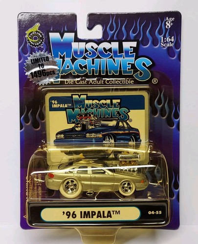 Muscle Machines 1:64 '96 Chevrolet Impala Silver White Tires 1 Of 1496 Chase