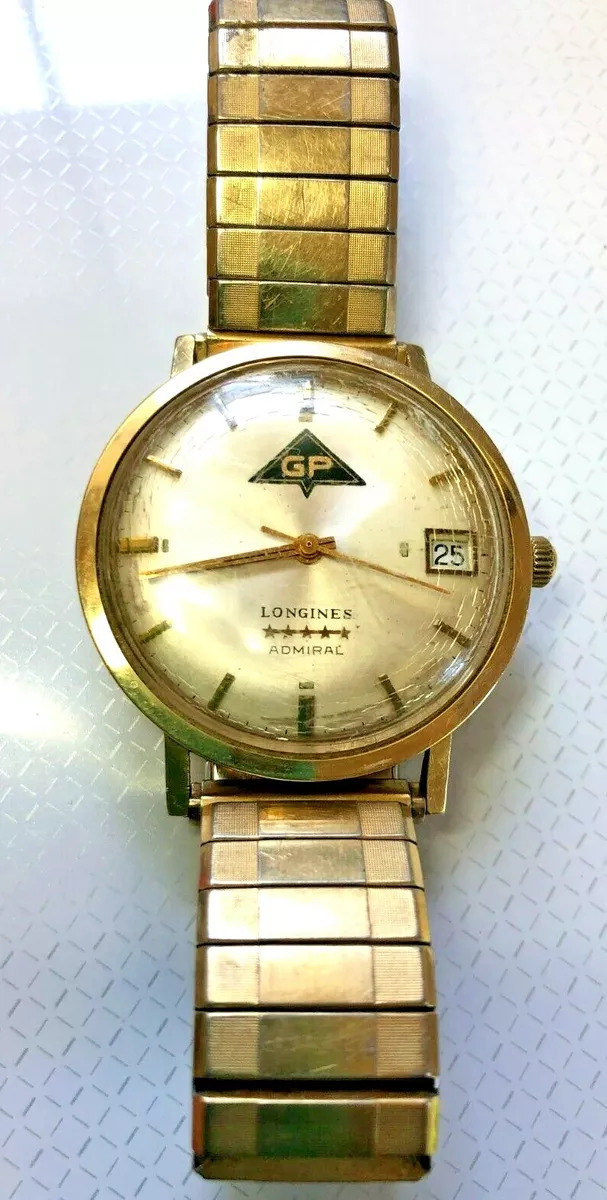 Longines admiral 14k solid gold automatic watch sale