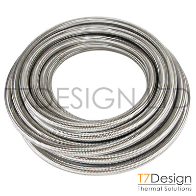 AN12 Edelstahl Geflecht Gummischlauch Rohr -12 JIC 1 Meter - T7Design