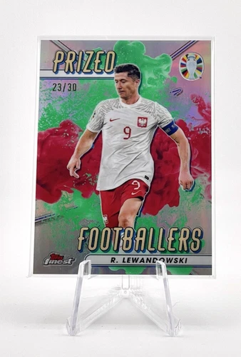 Robert Lewandowski 2023 Finest UEFA Prized Footballers Fusion Green Red /30