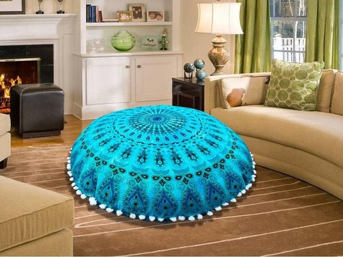 Mandala Large Pouf Pillow Case Meditation Floor Cushion Cover Bohemian Ottoman - Picture 47 of 112