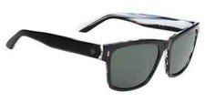 Authentic SPY Optic Hayes Black Horn with White Square Sunglasses - 56 mm
