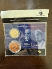 2012 Benjamin & Caroline Harrison Presidential $1 Coin & First Spouse Medal Set