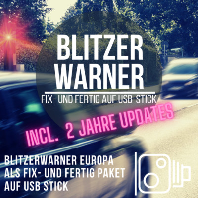Blitzerwarner Paket passend für Mercedes MBUX auf USB-C Stick mit 2J Updates
