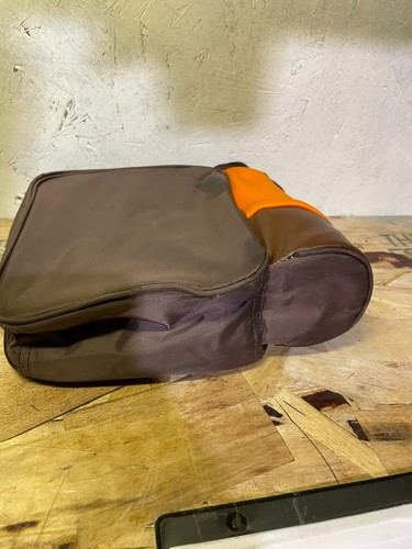 VTG Tupperware Insulated Lunch Bag Brown and Orange Zip Bottle - Picture 7 of 12