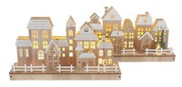 Weihnachts-Led-HäUserreihe Aus Holz Winterstadt Weihnachtsdeko Winterlandschaft