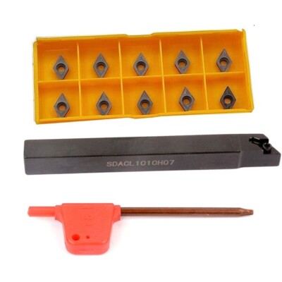 10mm SDACL1010H07 CNC Lathe Turning Tool Holder +10pcs DCMT070204 Carbide insert