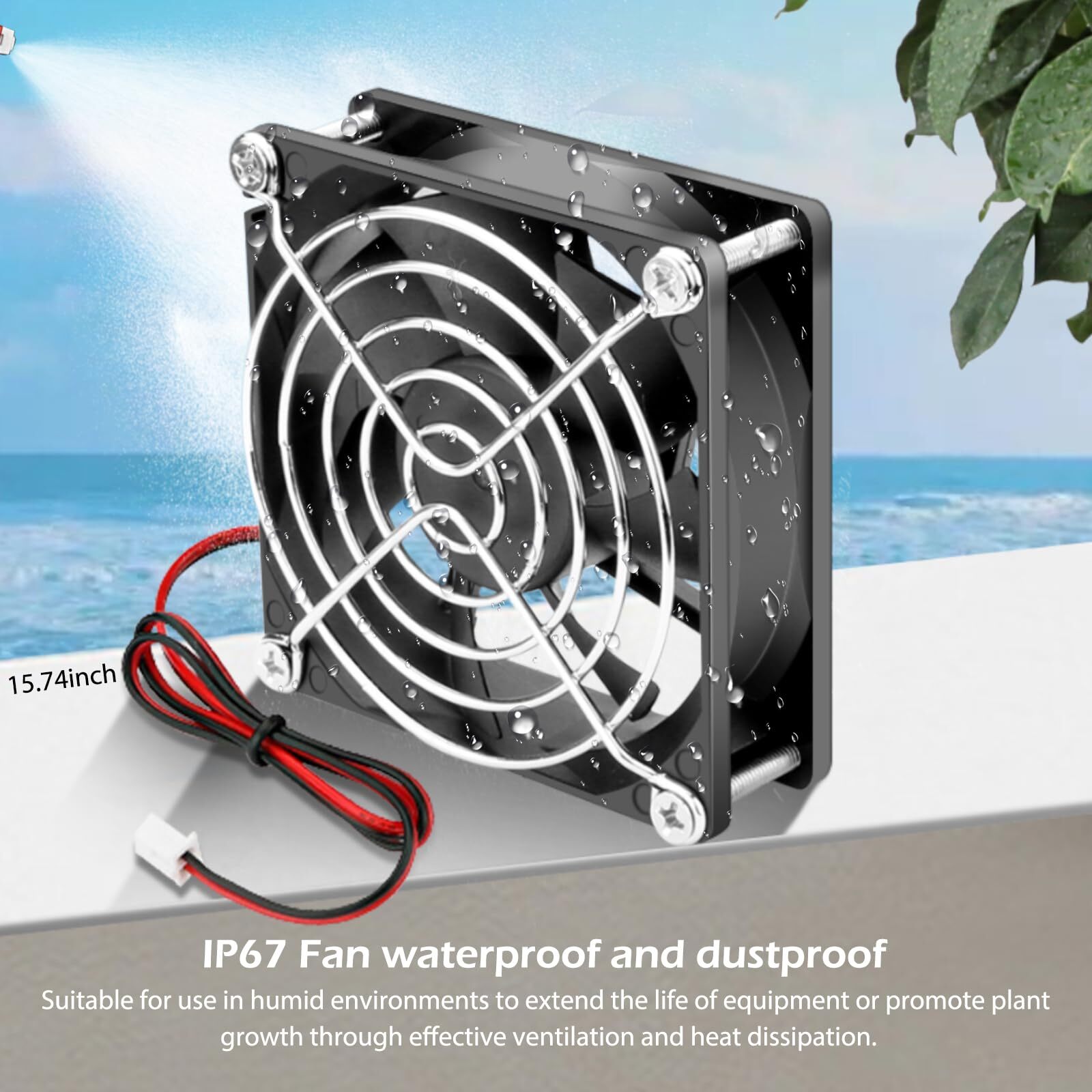 Ip67 Waterproof 80mm X 25mm 12v Cooling Dc Fan For Rv Fridge Exhaust Ventilation
