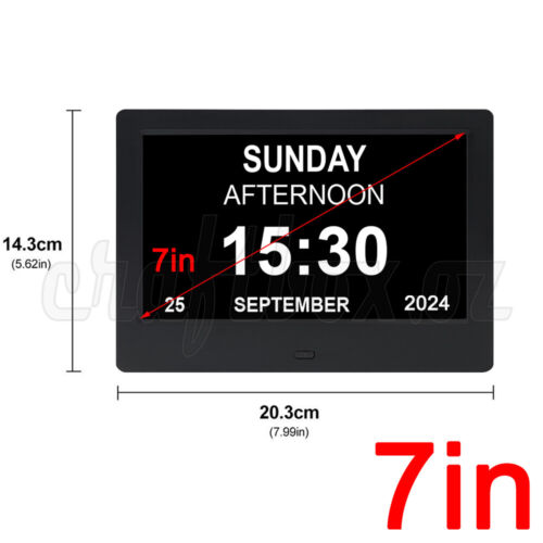 7/8/10 LED Dementia Digital Calendar Clock Alarm Extra Large Day Week Month Year - Picture 3 of 24