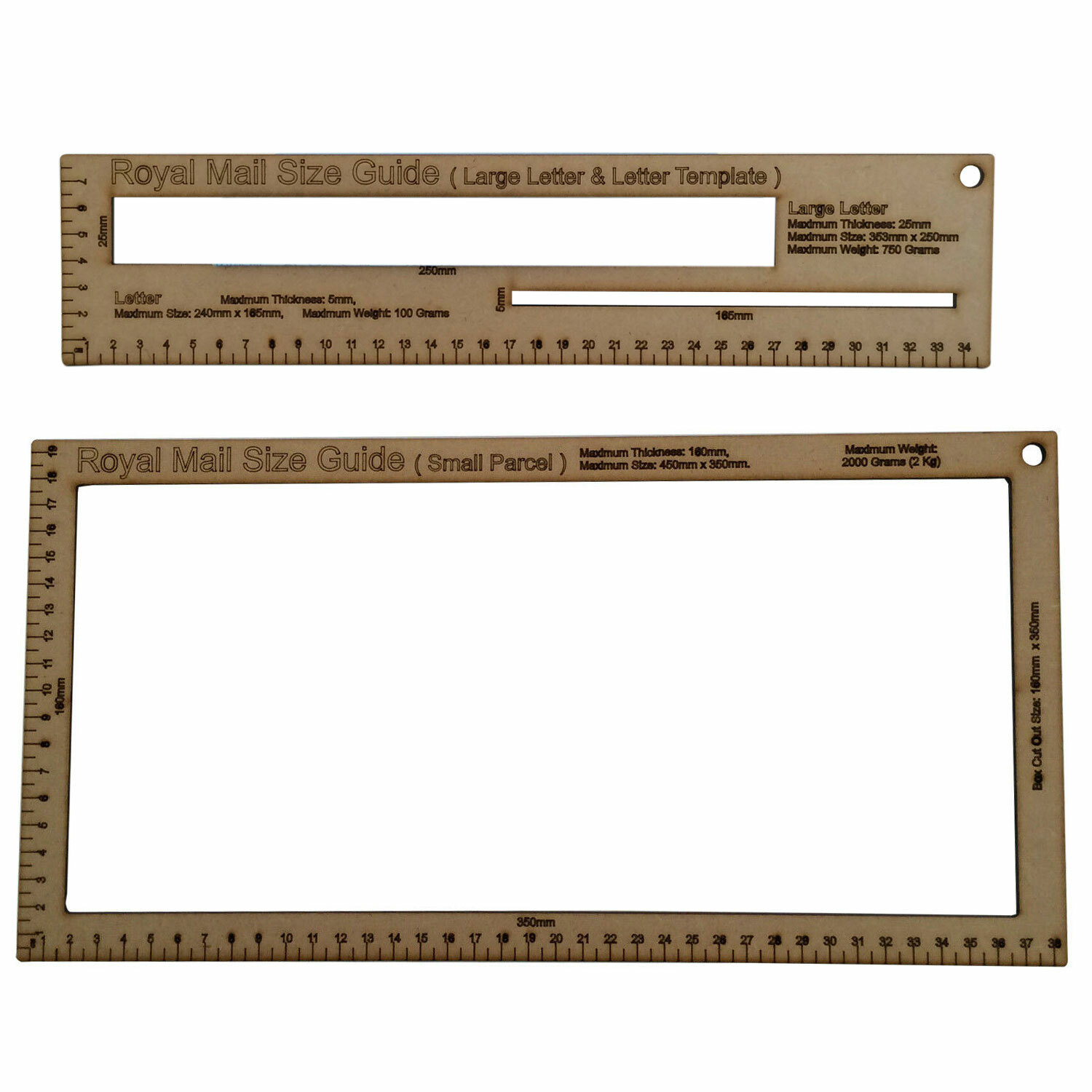 Postage Ruler Royal Mail PIP PPI Postal Template Letter Size Charge ...