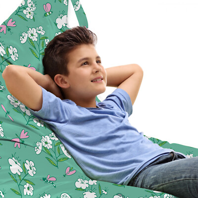 Hipster Spielzeugtasche Sitzsack Blooming Pflanzen Schmetterlinge