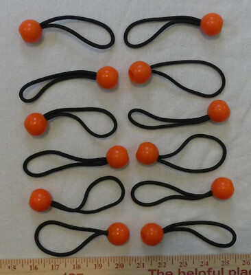 24 - 6'' Heavy Duty Orange Ball Bungee Bungie Tie Down Canopy Tent Tarp Cover