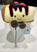 Jellycat NY FAO Schwartz Diner Exclusive Crember Cheesecake, bag, stickers etc