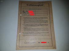 Fahrzeugbrief KFZ Brief 1966 VW Käfer Typ 11 40PS 1300 f. Sammler als Beleg