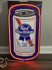 New 11  x20  LED Pabst Blue Ribbon Beer Sign