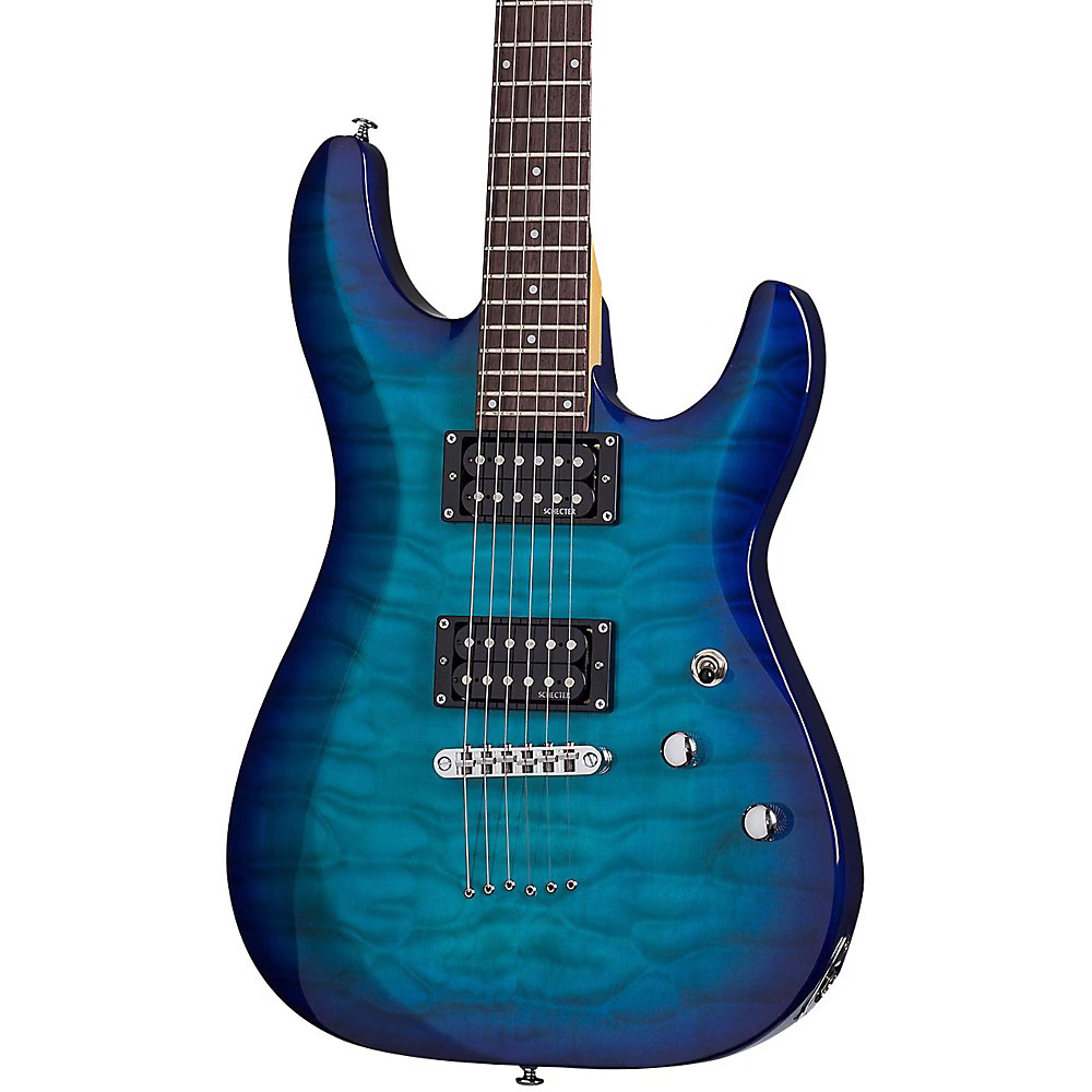 Schecter Guitar Research C-6 Plus Electric Guitar Ocean Blue Burst Refurbished