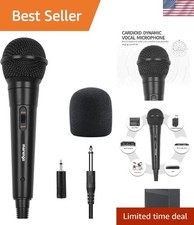 Handheld Wired Microphone, Cardioid Dynamic Vocal Mic with 13ft Cable and ON/...