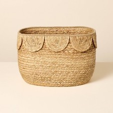 Natural Woven Scalloped Storage Basket - Hearth & Hand with Magnolia