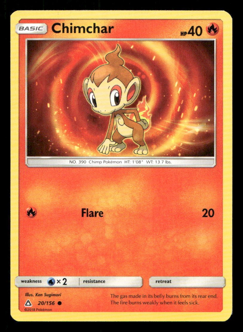 Chimchar 20/156 Ultra Prism NM/M Pokemon