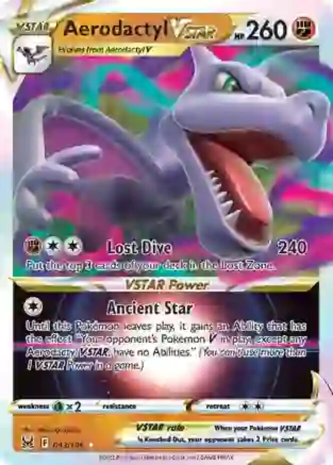 Pokemon Aerodactyl VSTAR - 093/196 - Ultra Rare - Holo NM-Mint Lost Origin