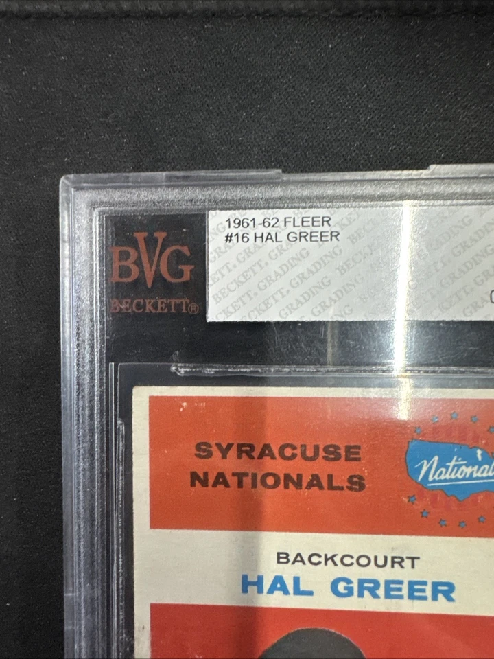 61-62 Hal Greer Fleer BVG 6 Nationals Basketball Marshall University - Image 3 of 4