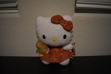 Ty Hello Kitty Sanrio Beanbag Plush Christmas Dress Gingerbread Man Doll